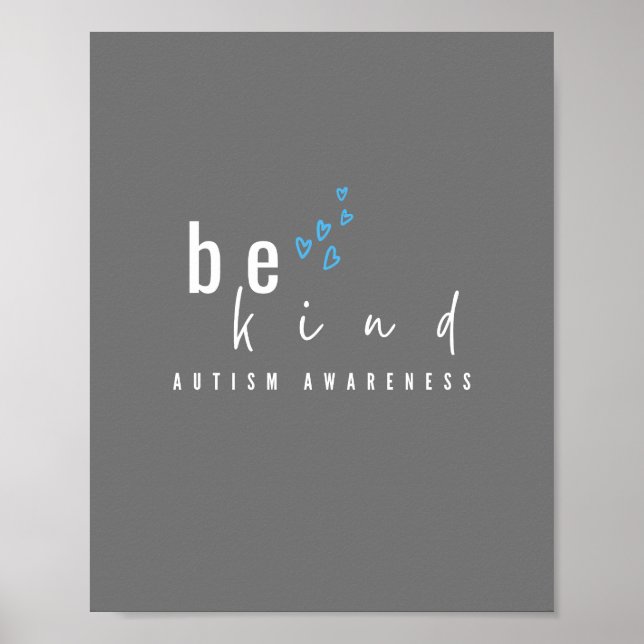 consciência autista. seja gentil. POSTER e IMPRESS (Frente)