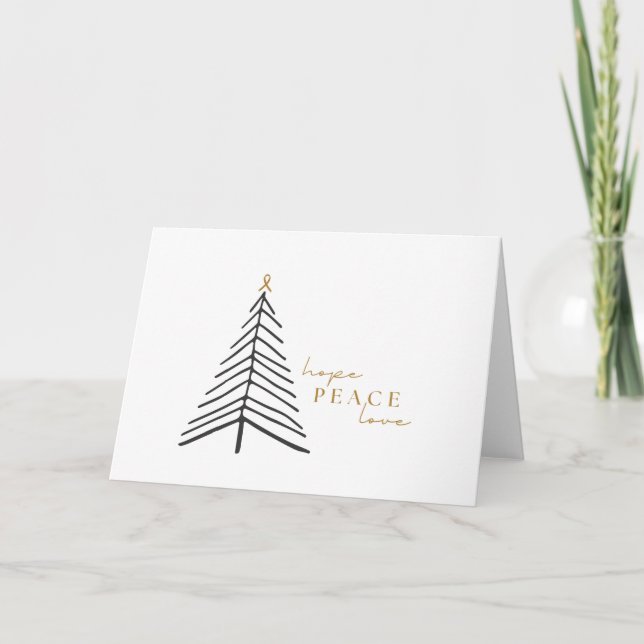 Consciência do cancer. Cartões de Cartões de natal (Frente)