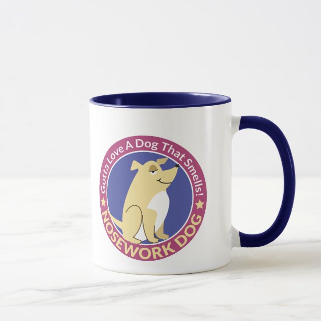 "Conseguiu amar um cão que cheirasse" caneca do (Direita)