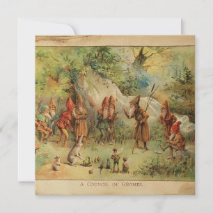 Conselheiro Vintage Do Cartão De Férias Gnomos