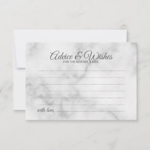 Conselho Aconselhamento e Cartão de Desejo Clássico Marble