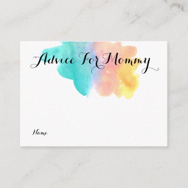 Conselho Aviso de arco-íris de aquarela para cartão de mamã (Frente)