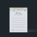 Conselho Cartão de Aconselhamento Azul Simples Fern Fern<br><div class="desc">Este simples design de cartão de conselho azul empoeirado de flor silvestre é um arranjo elegante de quadros geométricos clássicos de ouro embelezados com delicados buquês e caules florais florais. Apresentando uma paleta de fundo azuis poeirento e leve do eterno com uma típica tipografia negra clássica e flores silvestres coloridas,...</div>