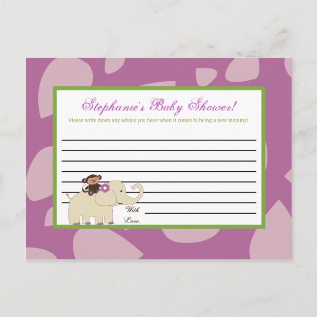 Conselho Cartão de Aconselhamento Escrito Jacana Roxos (Frente)