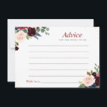 Conselho cartão de aconselhamento floral do marinho waterco<br><div class="desc">Um simples design floral com lindas flores de marinho-d-água e detalhes dourados nas bordas e nas costas. Sinta-se livre para alterar as cores e os detalhes do texto.</div>