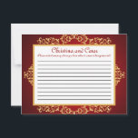Conselho Cartão de aconselhamento gravável Lord Ganesha/Hin<br><div class="desc">Estas adoráveis Cartas de Aconselhamento Escrito são a adição perfeita a qualquer casamento. Basta entregar estas cartas aos seus convidados, juntamente com canetas Sharpie de ponta fina. Seus hóspedes podem anotar qualquer conselho que tenham para a nova noiva e noiva. Estas são impressas com tamanho de 4, 25" x 5,...</div>