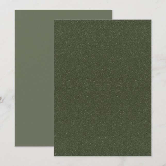 Conselho Cartão de Aconselhamento Verde Musgo Liso com Bril (Frente/Verso)