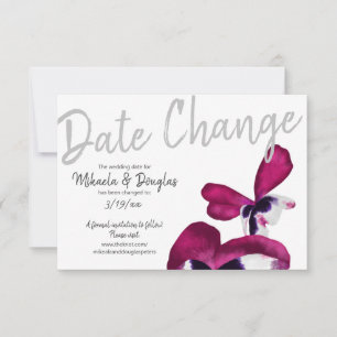Conselho Cartão de Adiamento de Casamento de Pansies