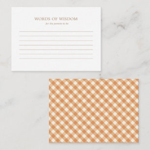 Conselho Cartão de Aviso - Chá de fraldas de outono Russo