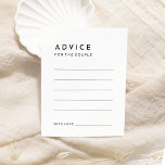 Conselho Cartão de Aviso de Casamento Branco Moderno<br><div class="desc">Apresentando nossa design de Cartão de Conselheiro de Casamento Moderno Branco, uma verdadeira representação do minimalismo moderno e elegância. Com a sua única mistura de elementos criativos e quic design, essa design é perfeita para aqueles que buscam uma estética polida e ousada em seu dia especial. Nossa tipografia quic off-set...</div>