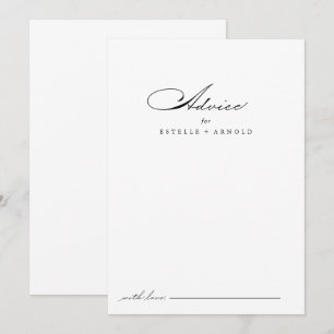 Conselho Cartão de Aviso de Casamento de Caligrafia Moderna
