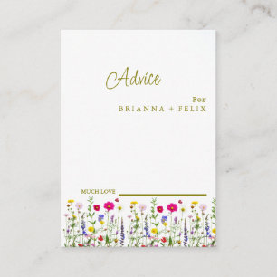 Conselho Cartão de Aviso de Casamento de Flor Selvagem Colo