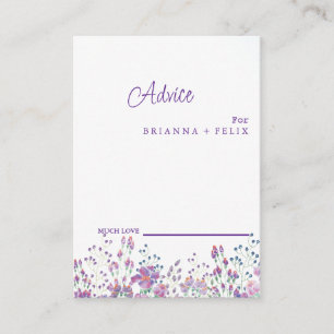Conselho Cartão de Aviso de Casamento de Flor Selvagem Colo
