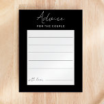 Conselho Cartão de Aviso de Casamento de Script Moderno Pre<br><div class="desc">Bem-vindos à nossa design de Cartão de Conselheiro para Casamento de Script Moderno Negro, onde o minimalismo moderno encontra a arte da caligrafia. Esta estética curada traz um ar de sofisticação para o seu dia especial - com uma reviravolta de feitiço, charme casual. A combinação de uma simples tipografia com...</div>