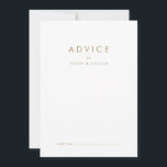 Conselho Cartão de Aviso de Casamento de Tipografia Dourada<br><div class="desc">Este cartão de conselho de casamento de tipografia de ouro-chic é perfeito para um casamento moderno e pode ser usado para qualquer evento. O simples design apresenta ouro minimalista clássico e tipografia branca com um toque rústico. Personalizável em qualquer cor. Mantenha o design mínimo e elegante, como está, ou personalize-o...</div>