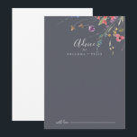 Conselho Cartão de Aviso de Casamento Floral Selvagem Cláss<br><div class="desc">Este clássico cartão azul de casamento floral é perfeito para um casamento rústico. A design apresenta flores silvestres brancas, amarelas, roxas e brancas com folhagem em fundo de rosa e aquarela verde. Estas cartas são perfeitas para um casamento, chá de panela, chá de fraldas, festa de formatura e muito mais....</div>