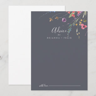 Conselho Cartão de Aviso de Casamento Floral Selvagem Cláss