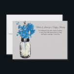 Conselho Cartão de Aviso de Casamento - Mason Jar<br><div class="desc">Dê a cada um dos seus convidados este Cartão de Aviso de Casamento para que eles possam anotar quaisquer dicas para um casamento feliz. Você vai adorar lê-los ao longo dos anos. Perfeito para um casamento no estilo country ou talvez você apenas ame Mason Jars! Vintage Mason Jar pendurado num...</div>