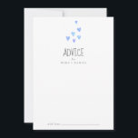 Conselho Cartão de Aviso de Chá de fraldas de Garoto de Cor<br><div class="desc">Este cartão de conselho de chá de fraldas de aquarela é perfeito para um simples chá de fraldas e pode ser usado para qualquer evento. O doce design apresenta corações pastéis de aquarela fofinhos com tons de azul escuro, azul brilhante, azul claro e lacrimejo. Esses cartões de aviso podem ser...</div>