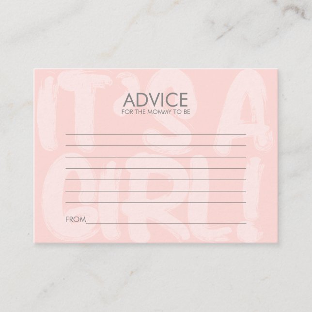 Conselho Cartão De Aviso De Chá de fraldas Rosa De grafite  (Frente)