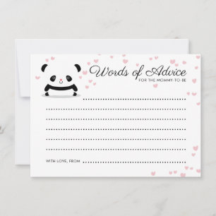 Conselho Cartão de Aviso para Bebê de Urso de Panda Bonito 