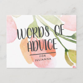 Conselho Cartão de Aviso para Chás de panela de Blooms de C