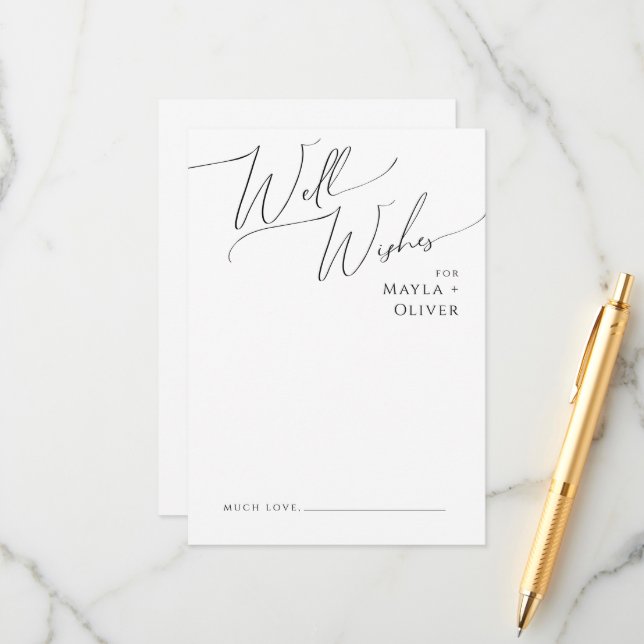 Conselho Cartão de Boa Vontade para Casamento Mínimo de Scr (Frente/Verso In Situ)