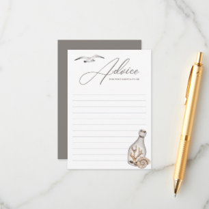 Conselho Cartão de Chá de fraldas Costeiro Náutico