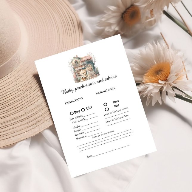 Conselho Cartão de Chá de fraldas de previsão de bebê do ca (Criador carregado)