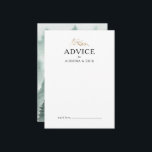 Conselho Cartão de Conselheiro para Casamento de Montanha V<br><div class="desc">Este cartão de conselho de casamento verde e dourado é perfeito para o seu elegante casamento da floresta boho. Com uma paisagem rústica esmeralda verde-aquática pontilhada com árvores,  pássaros,  e destaques da folha de ouro. É só o que você está procurando para completar seu único casamento de destino moderno.</div>