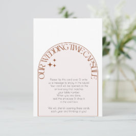 Conselho cartão de papelaria da cápsula do casamento