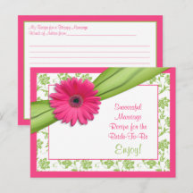 Cartão de recebimento de gerentes rosa para um Cas