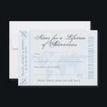 Conselho Cartão noturno de data de Viagem Adventure<br><div class="desc">Conselhos e Desejos de viagem para o Novo Sr. e Sra. Chá de panela ou Cartões de Conselhos de Casamento inspirados em Vintage Map Borning Pass e designs antigos do globo, perfeito para uma recepção de temas de casamento ou viagem ou festa com cores azuis e bronzeadas para um olhar...</div>