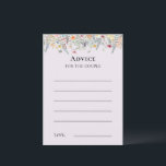 Conselho Cartão Simples de Lavanda de Flor Selvagem<br><div class="desc">Este Simples design de Cartão de Lavanda de Fern de Flor Selvagem é um arranjo elegante de quadros geométricos de ouro clássicos embelezados com delicados buquês e caules florais florais de vassoura. Apresentando uma paleta de fundo bege de marfim eterno com uma típica tipografia negra clássica e flores silvestres coloridas,...</div>