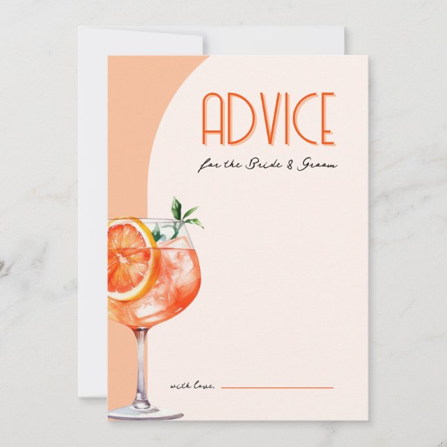 Conselho de Amor à Primeira Spritz Cartão de Chá d (Frente)