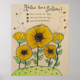 "Conselho de um Poster Sunflower"