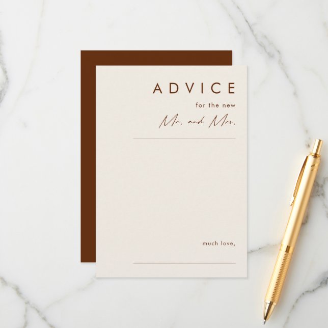 Conselho Deserto Simples | Cartão de Aviso de Casamento de  (Frente/Verso In Situ)