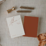 Conselho Deserto Whimsic | Cartão de Conselheiro de Casamen<br><div class="desc">Este deserto balbuciano | cartão de conselho de casamento de terracotta é perfeito para o seu simples casamento de beige ocidental rustico e de tons de terra terracotta. A paleta neutra de cor do feto é a vintage a sudoeste com um toque moderno. A escrita é uma caligrafia manuscrita minimalista...</div>