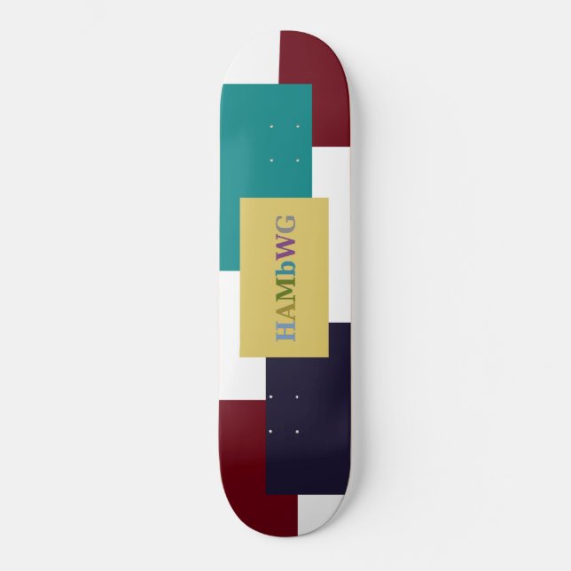 Conselho do Skate gráfico HAMbWG - Mapeamento do D (Frente)