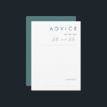 Conselho Dusty Boho | Cartão de Conselheiro de Casamento Ve<br><div class="desc">Este Dusty Boho O cartão de conselho de casamento verde é perfeito para o seu colorido casamento de feiticeiros. Sua simples e única design moderna acompanhada por um roteiro minimalista contemporâneo e paleta de cor verde lacrimogênea dá a este produto uma sensação clássica de boêmia. Mantenha-o como está ou escolha...</div>