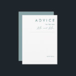 Conselho Dusty Boho | Cartão de conselheiro para casamento<br><div class="desc">Este Dusty Boho O cartão azul e verde é perfeito para o seu colorido casamento do boho. Sua design simples, única e moderna acompanhada por um roteiro minimalista contemporâneo, azul empoeirado e paleta de cor verde lacrimogênea dá a este produto uma sensação clássica de boêmia chica. Mantenha-o como está ou...</div>