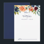 Conselho Elegante Casamento Floral Bem Deseja Cartão de Aco<br><div class="desc">Este elegante cartão de aconselhamento para desejos de casamento floral é perfeito para um casamento moderno. A design apresenta buquês perfeitamente desenhados à mão de rosa, pincelado, amarelo, burgundy, vermelho, indigo e folhagem verde, inspirando beleza natural. Estas cartas são perfeitas para um casamento, chá de panela, chá de fraldas, festa...</div>