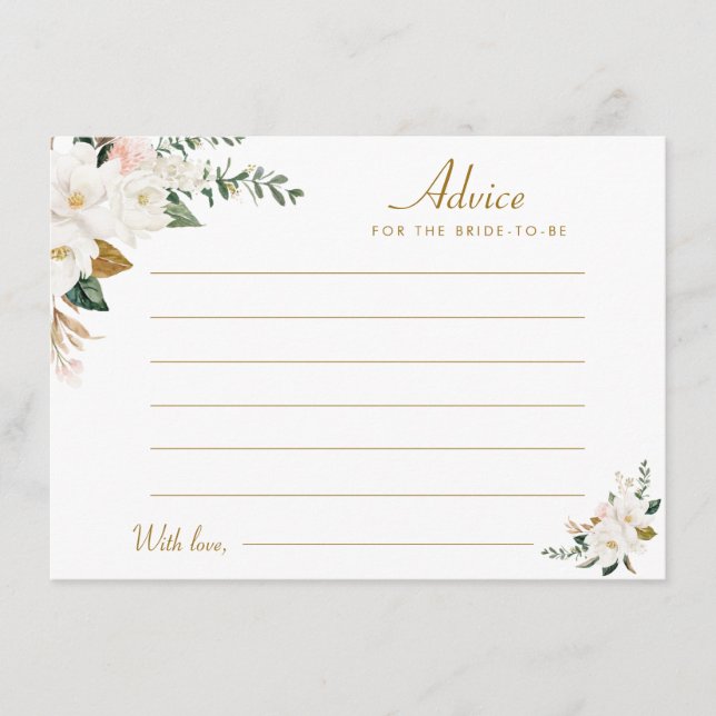 conselho floral de aquarela magnolia (Frente)