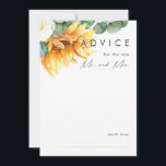 Conselho Girassol do País Negrito | Cartão de Aviso de Casa<br><div class="desc">Este girassol de campo ousado | o cartão de conselho de casamento de madeira é perfeito para o seu casamento clássico com celeiro de boho de verão. Design apresenta um buquê de ouro amarelo-aquarela vintage e girassóis laranja rústicos, elegante verde-sábio, eucalipto verde, e rosa de marfim branco. O design é...</div>