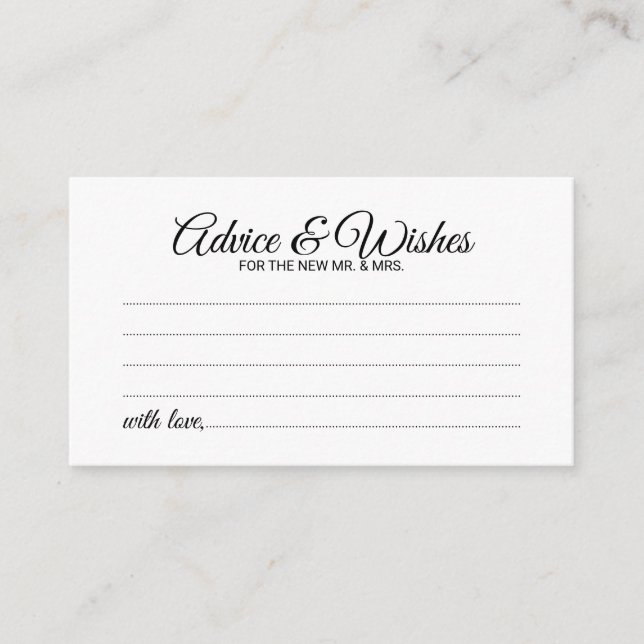 Conselho Guia de Casamento de Script Elegante e Cartão de D (Frente)
