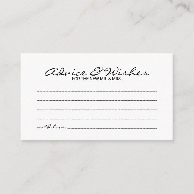 Conselho Guia de Casamento de Script Elegante e Cartão de D (Frente)