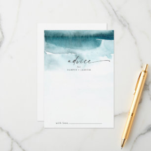 Conselho Modern Watercolor   Cartão de Aviso de Casamento T