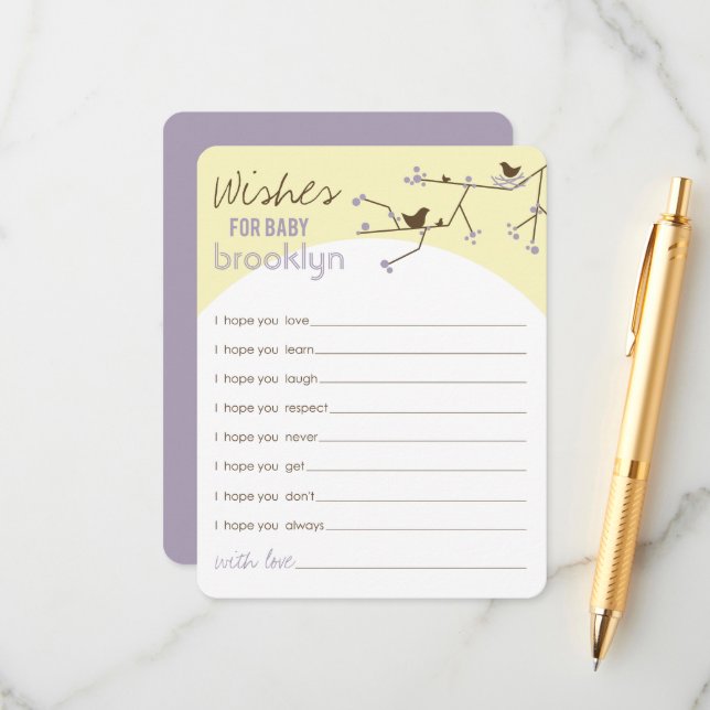 Conselho Nesting Bird Family Deseja Um Cartão De Jogo De Be (Frente/Verso In Situ)