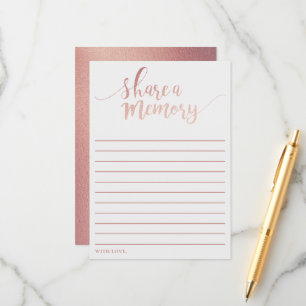 Conselho O Elegante Rosa Gold Compartilha Um Cartão De Memó