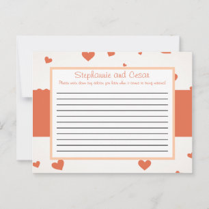Conselho Pinguin Pinguin Love/Hearts Peach com Cartão de Av